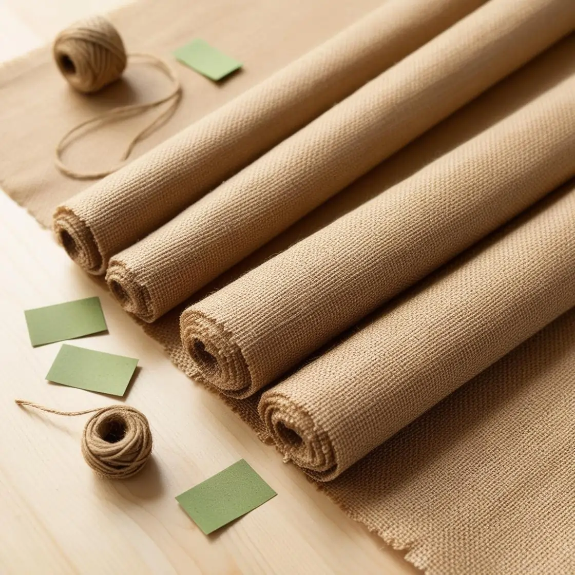 Starch Natural Jute Fabric